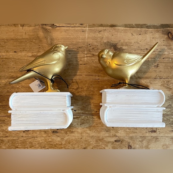 Other - Decorative Gold Bird on Book Bookends